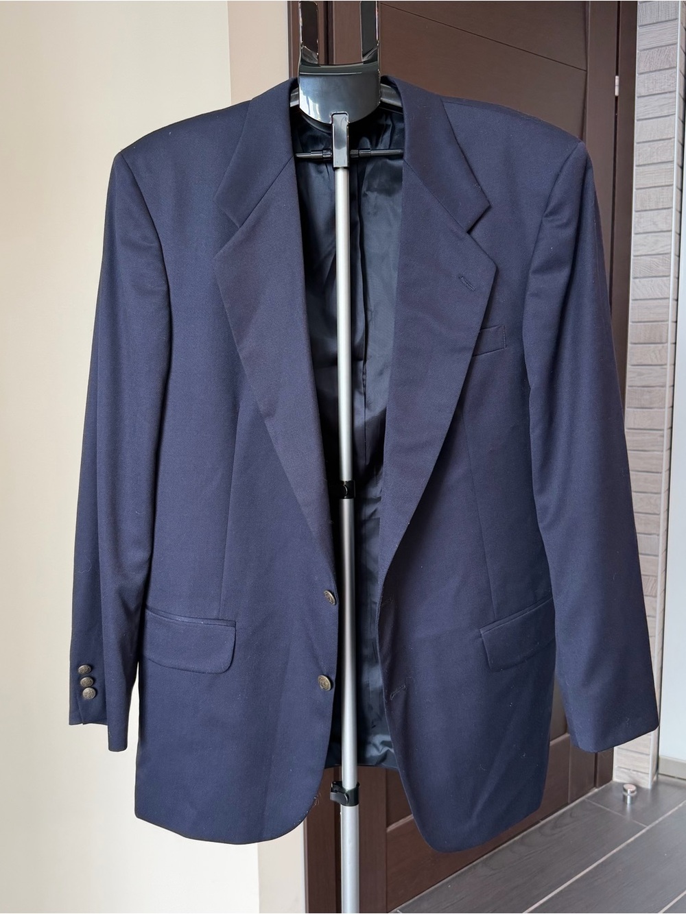 Oscar de la Renta Men's Navy Single-Breasted Blazer